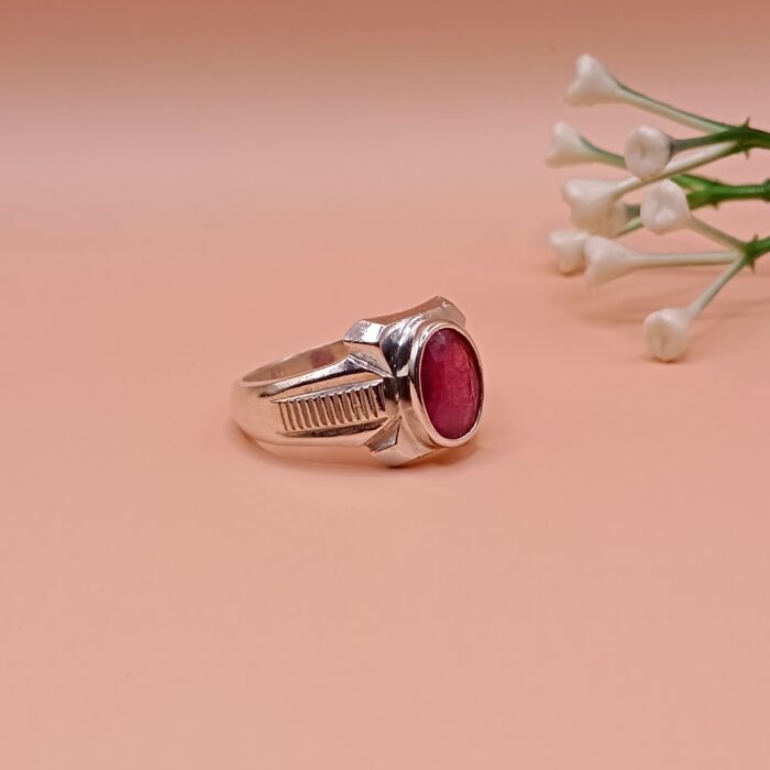 925 Silver Pink Stone Ring