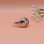 925 Silver Light Pink Stone Ring