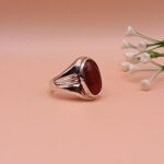 925 Silver Oval Brown Goldstone Ring