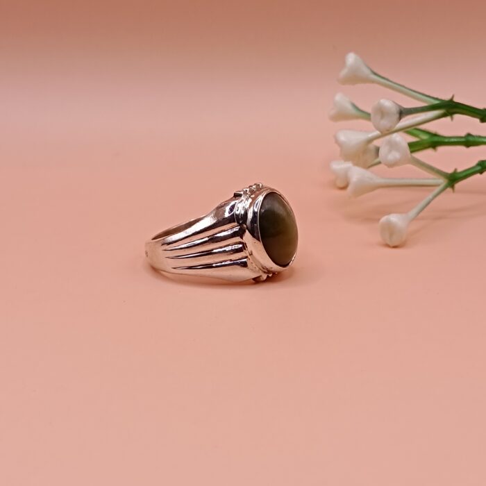 925 Sterling Silver Oval-Grey Elegant Ring