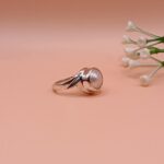 925 Silver Ring with Round Pearl Stone