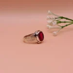 925 Silver Oval Ruby Ring