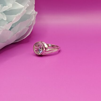 925 Silver Light Purple Stone Ring