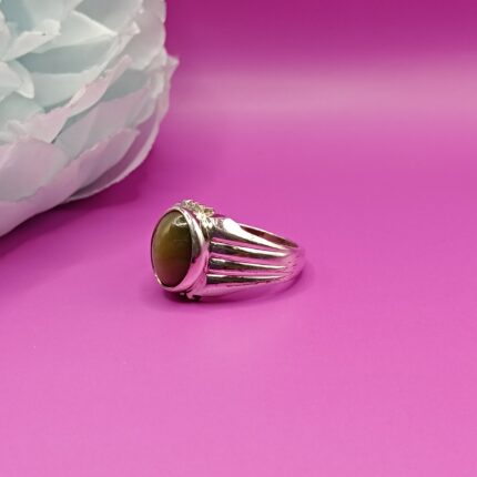 925 Sterling Silver Oval-Grey Elegant Ring