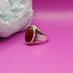 925 Silver Oval Brown Goldstone Ring