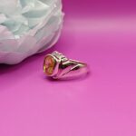 925 Silver Yellow Stone Ring