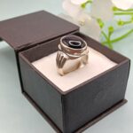 925 Silver Oval Black Onyx Ring