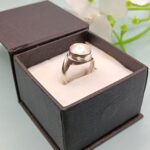 925 Silver Ring with Round Pearl Stone