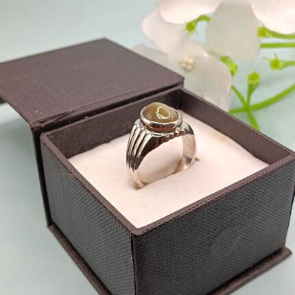 925 Sterling Silver Oval-Grey Elegant Ring