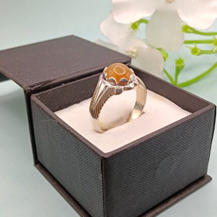 925 Silver Brown Stone Ring