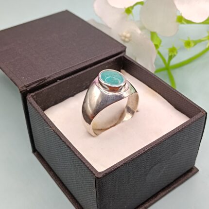 925 Silver Blue Turquoise Ring