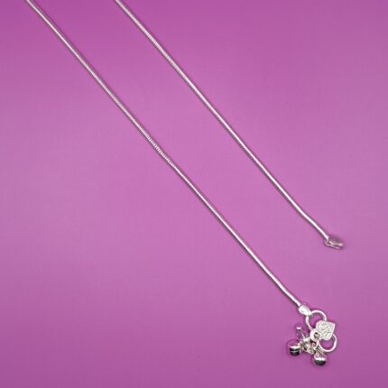 Pure Silver Sleek Chain Payal