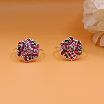 hexa-design-pure-silver-toe-ring