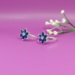 Blue Star Pure Silver Toe Ring