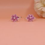 Pink Blossom Pure Silver Toe Ring