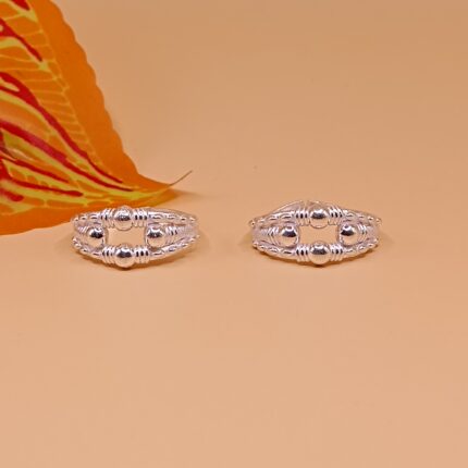 Pure Silver Beaded Toe Ring