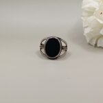 925 Silver Black Onyx Greek Pattern Ring925 Silver Black Onyx Greek Pattern Ring925 Silver Black Onyx Greek Pattern Ring