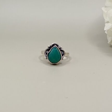 925 Silver Green Stone Ring