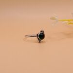 925 Silver Green Stone Classic Ring