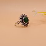 925 Silver Green Stone Ring