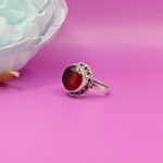 925 Silver Red Stone Ring