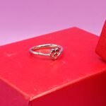 925 Silver Paw Print Heart Ring