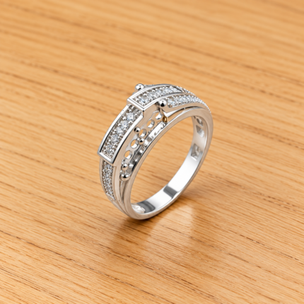 Classic Pure Silver Belt-Style Ring