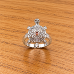 Elegant Silver Turtle Ring