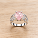 Pure Silver Roselune Ring
