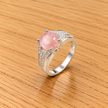 Pure Silver Roselune Ring