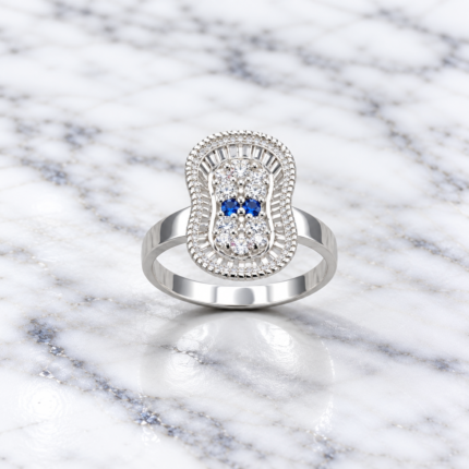 Dual Bloom Pure Silver Ring