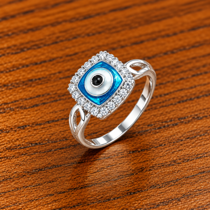 Pure Silver Evil Eye Protection Ring
