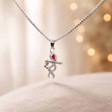 925 Silver Krishna Pendant with Stones (only pendant)