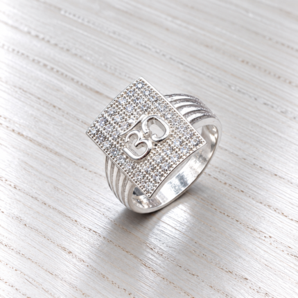Pure Silver Om Radiance Ring