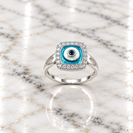 Pure Silver Evil Eye Protection Ring