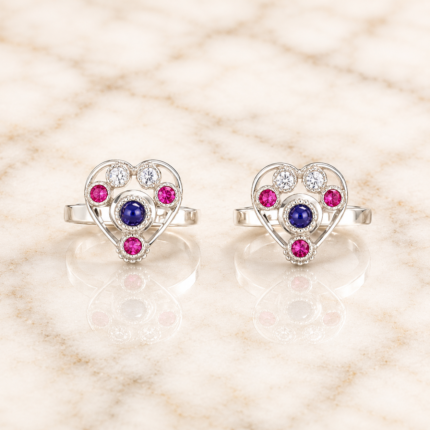 Heart Design Pure Silver Toe Ring