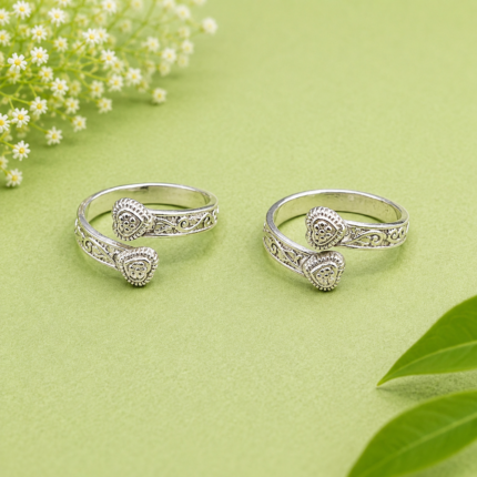 Elegant Pure Silver Toe Rings