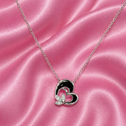 925 Silver Heart Leaf Pendant