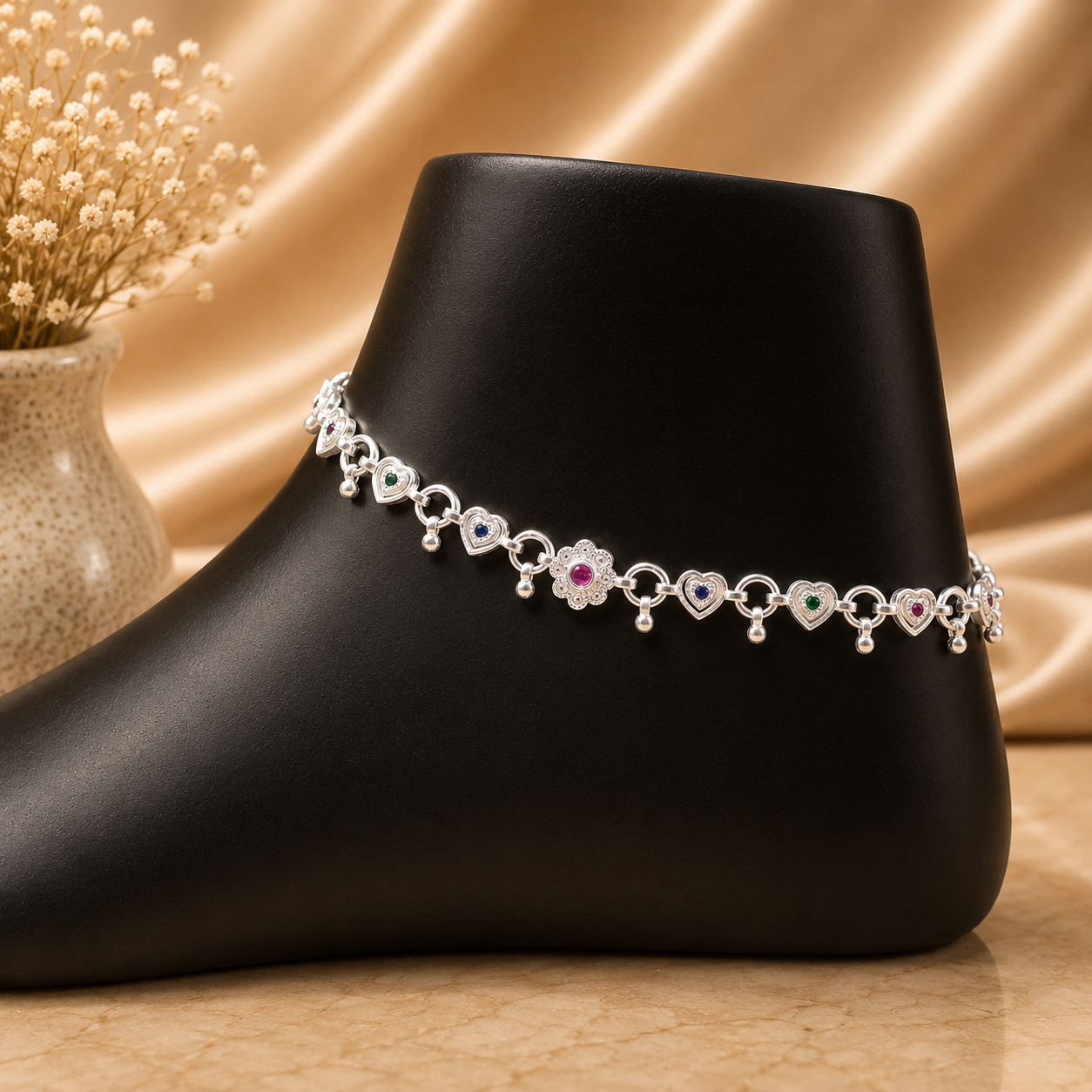ChatGPT Image Aug 25, 2026, 04_06_28 PM Fine Silver Payal with Elegant Traditional Design