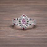 925 Silver Pink Stone Ring
