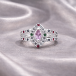 925 Silver Pink Stone Ring