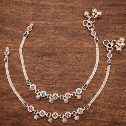 Classic Silver Payal for Daily Wear.