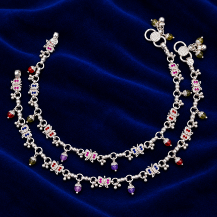 Stylish & Traditional Silver Payal Design