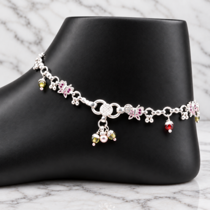 Stylish & Traditional Silver Payal Design