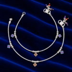 Vibrant Pure Silver Payal