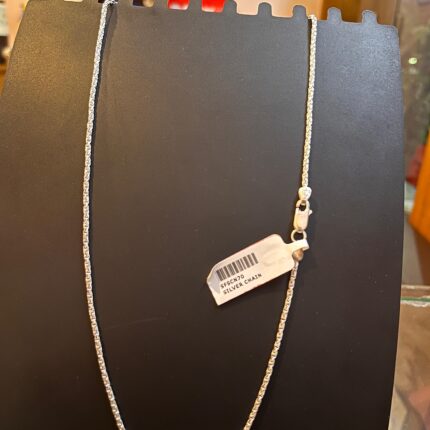 Elegant Pure Silver Textured Special Link Chain