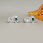 lotus-green-stone-pure-silver-toe-ring