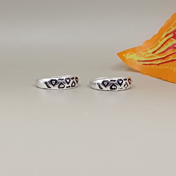 Heart Design Pure Silver Toe Ring