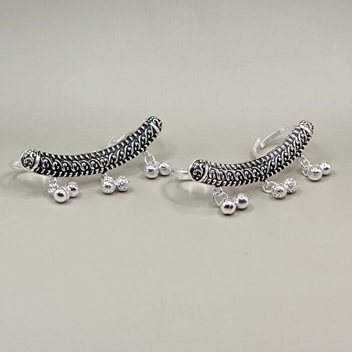 Antique Pure Silver Oxidised Toe Rings