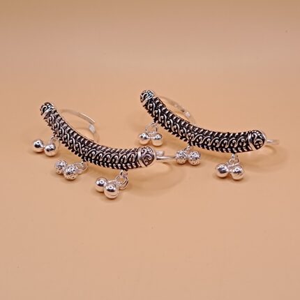 Antique Pure Silver Oxidised Toe Rings